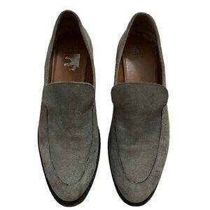 Aquatalia Womens Gray Suede Leather Oxford Loafers Sz 10 Made in Italy